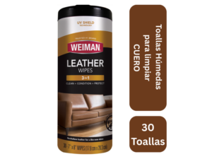 Toallas húmedas para limpiar cuero
