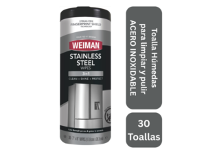 Toallas húmedas para limpiar acero inoxidable
