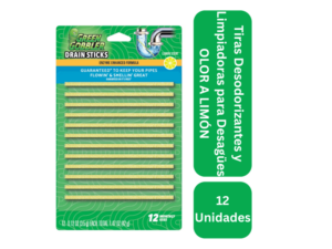 Tiras desodorizantes y limpiadoras para desagües olor a limón