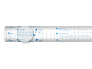 Rollo adhesivo plástico transparente mate 45 cms x 6 mts