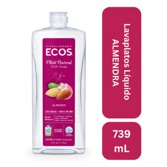 Lavaplatos líquido 100% natural aroma almendra